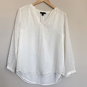 J.Crew White Silk Blouse Size 2